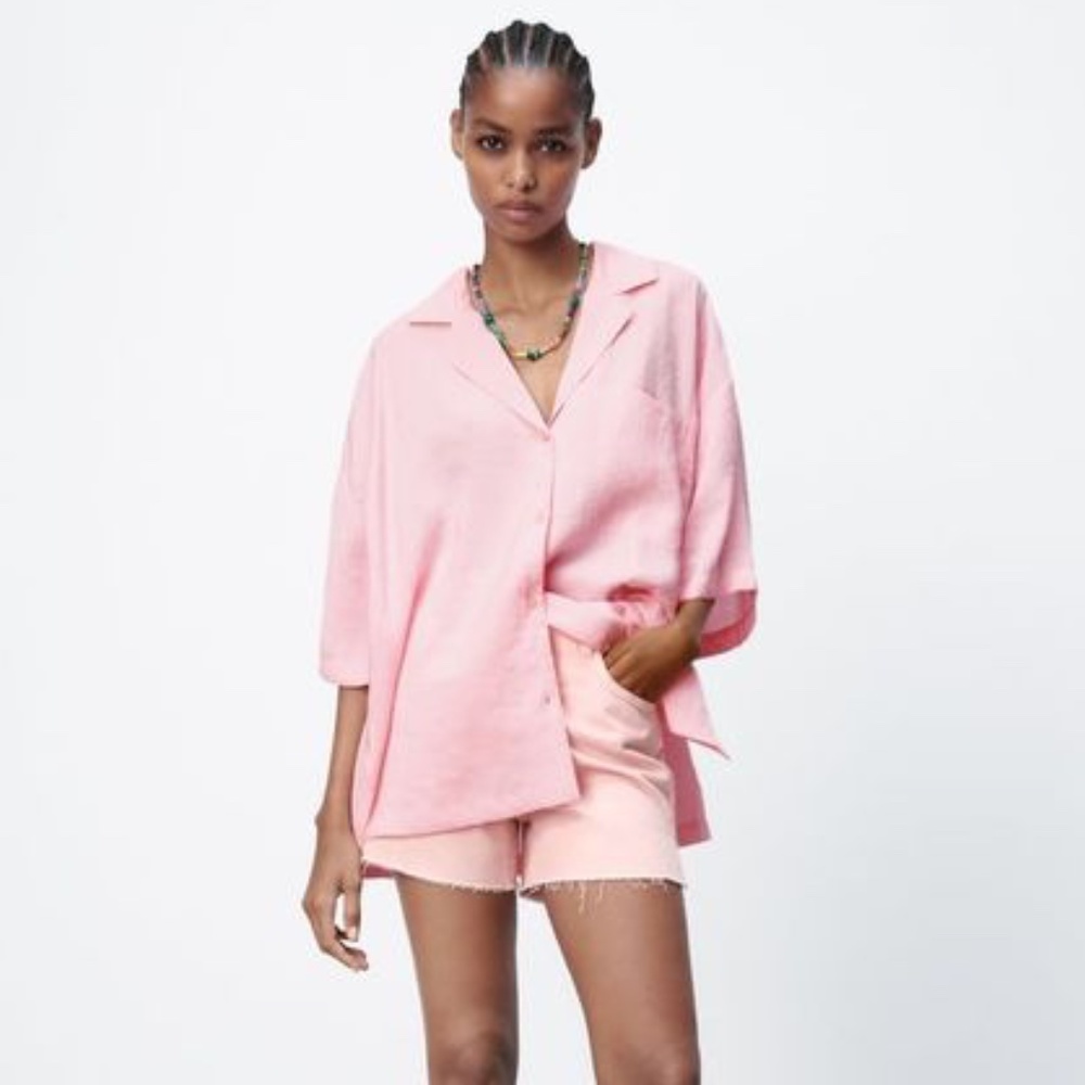 Zara flowy oversized shirt XS